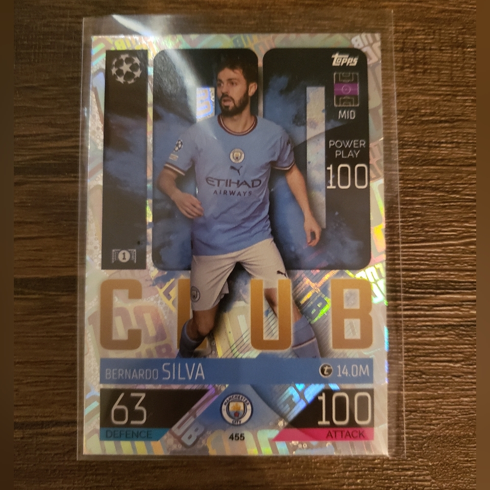 ⚽️ Topps Match Attax Bernardo Silva 100 Club Card ⚽️